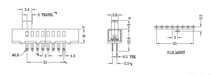 8檔撥動(dòng)開(kāi)關(guān)接線圖